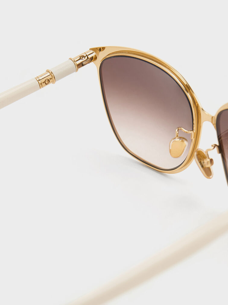 Ophelia Oversized Square Sunglasses, Cream, hi-res
