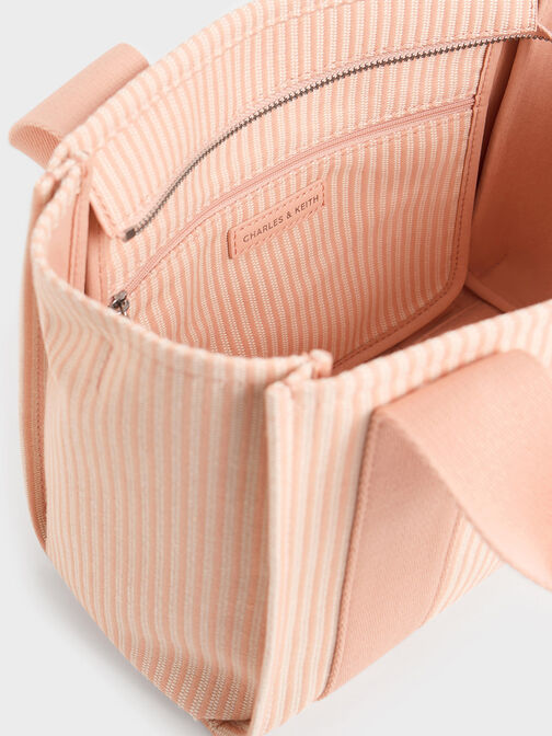 Kay Striped Tote Bag, Pink, hi-res