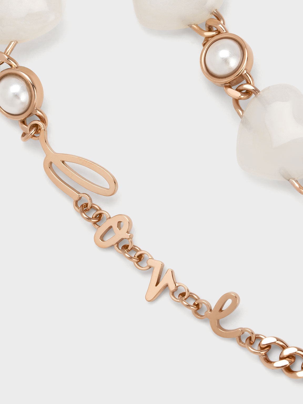 Heart Motif Embellished Bracelet, Gold, hi-res