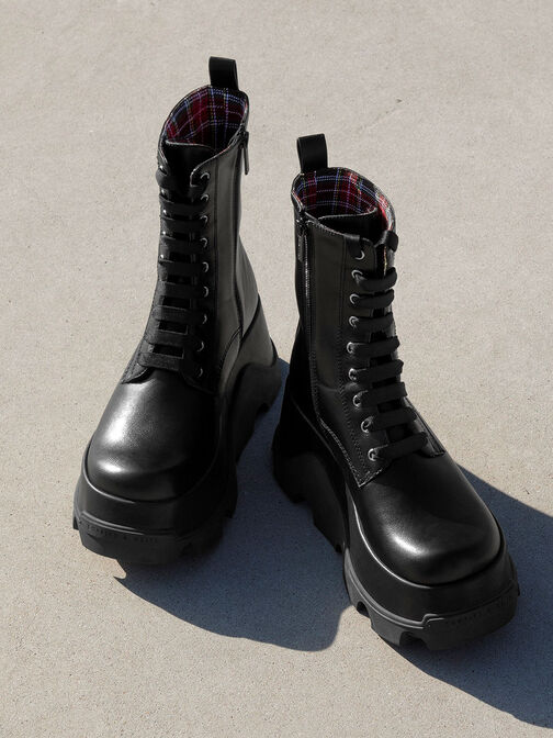 Triana Platform Ankle Boots, Black, hi-res
