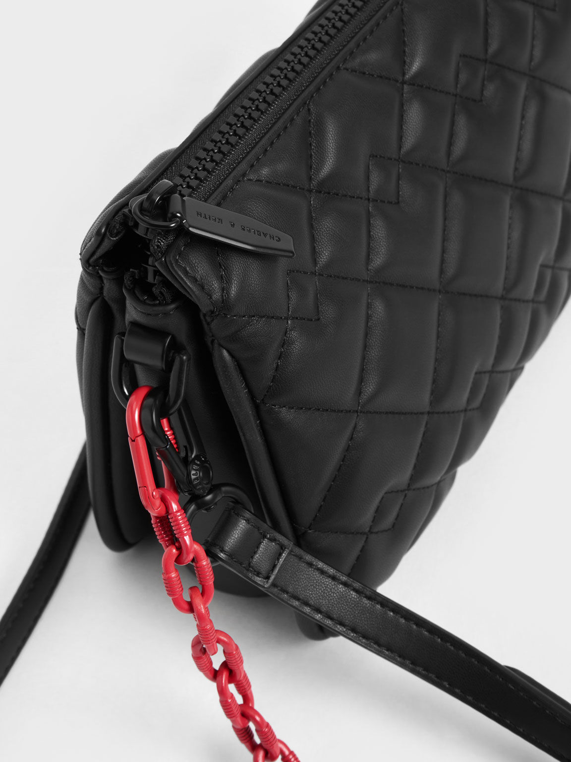 Lana Quilted Shoulder Bag, Black, hi-res