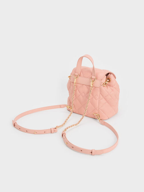 Aubrielle Quilted Backpack, Pink, hi-res