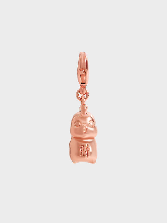 Rooster Zodiac Charm, Rose Gold, hi-res