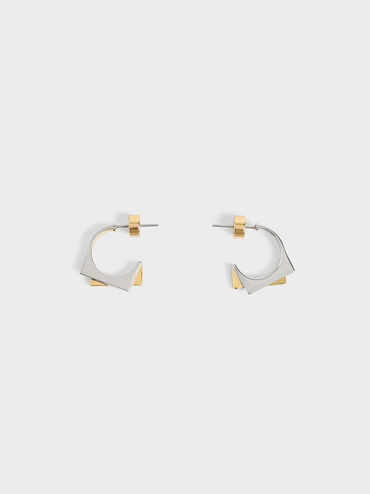 Sculptural Hoop Earrings, Multi, hi-res