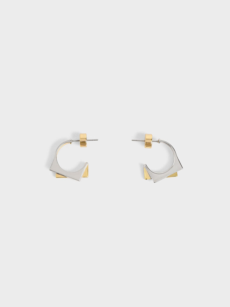 Sculptural Hoop Earrings, Multi, hi-res