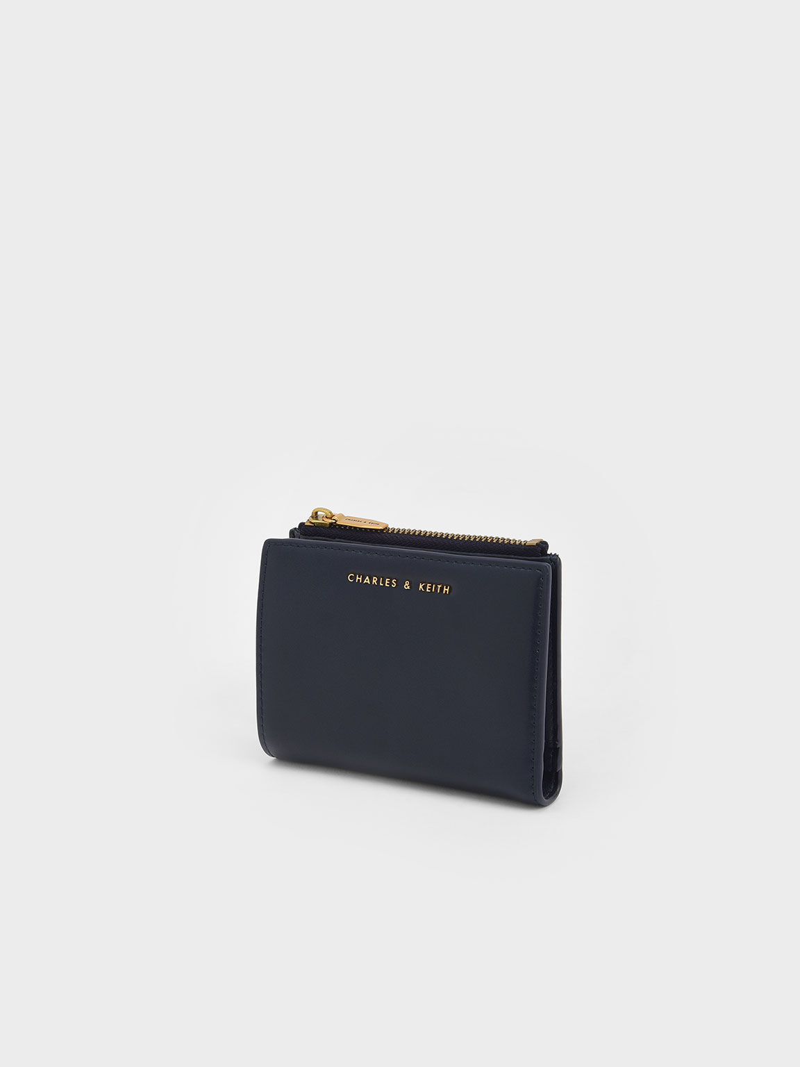 Top Zip Mini Wallet, Navy, hi-res
