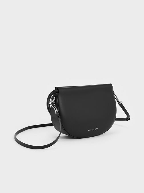 Elora Curved Top Handle Bag, Noir, hi-res