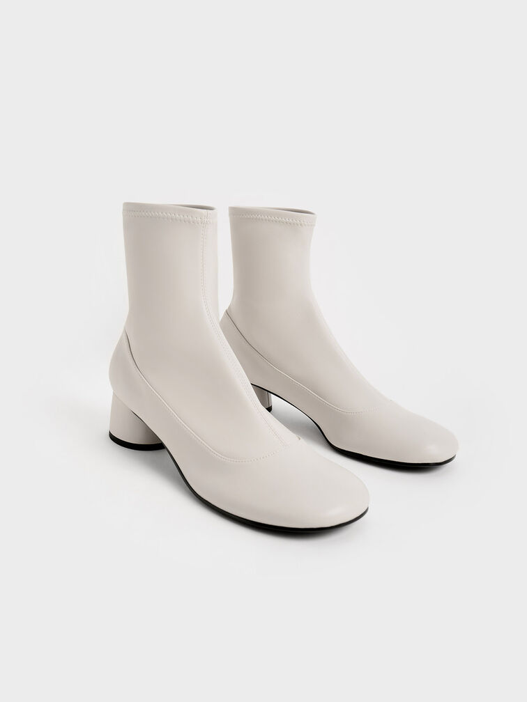 Stitch-Trim Ankle Boots, Blanco tiza, hi-res