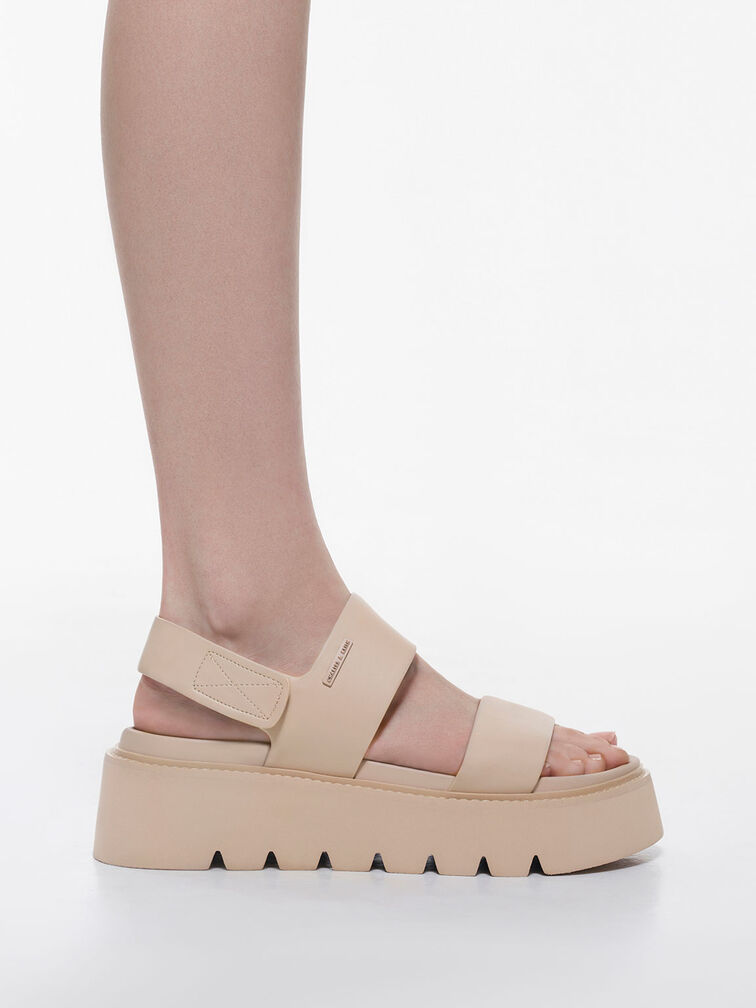 Jadis Chunky Flatform Sandals, Beige, hi-res