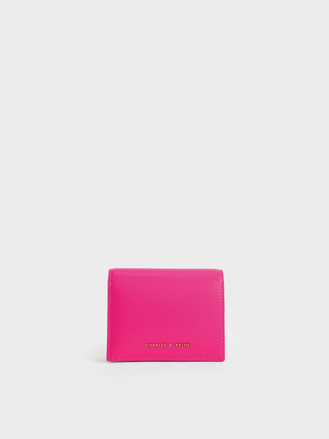 Snap Button Mini Short Wallet, Fuchsia, hi-res