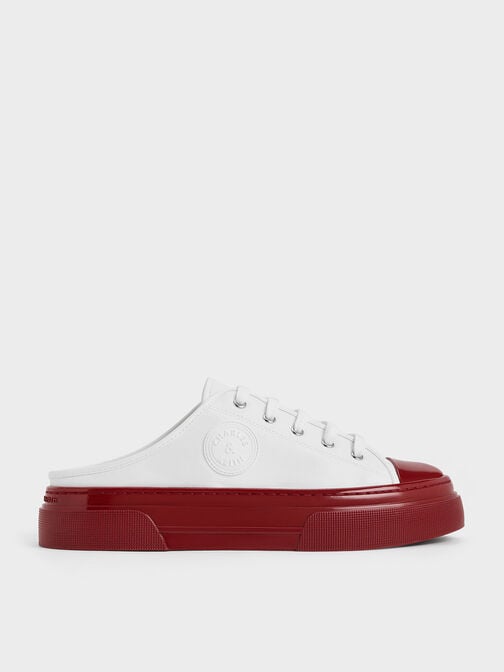 Kay Two-Tone Slip-On Sneakers, Red, hi-res