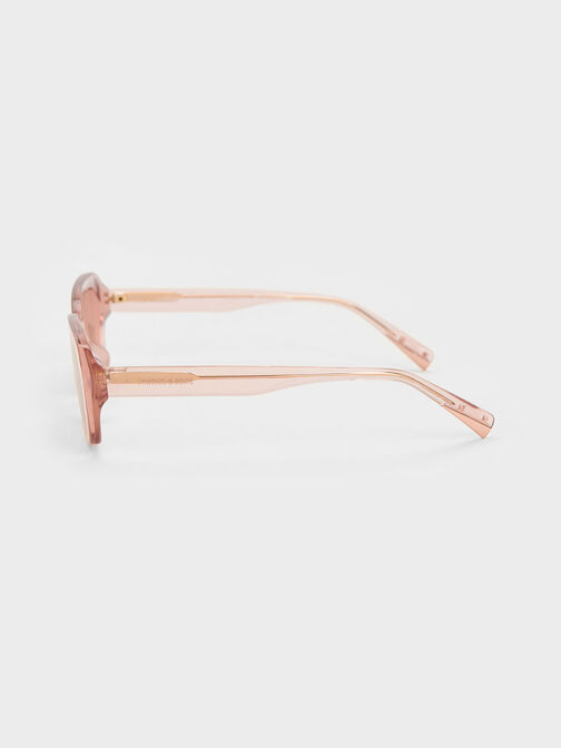 Rectangular Recycled Acetate Sunglasses, Pink, hi-res