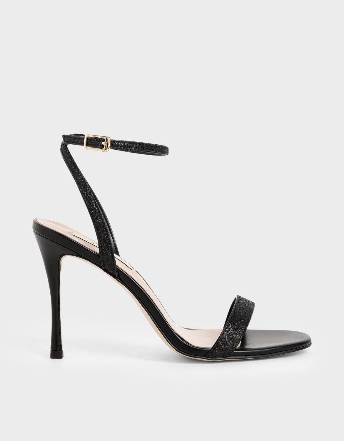 black strap stiletto heels