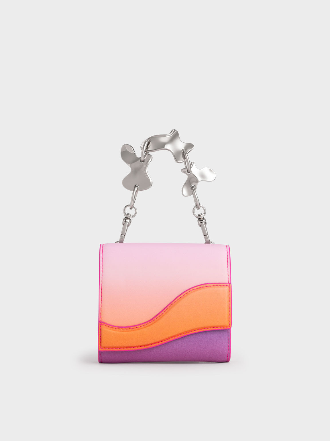Verity Chain Handle Small Wallet, Holographic, hi-res