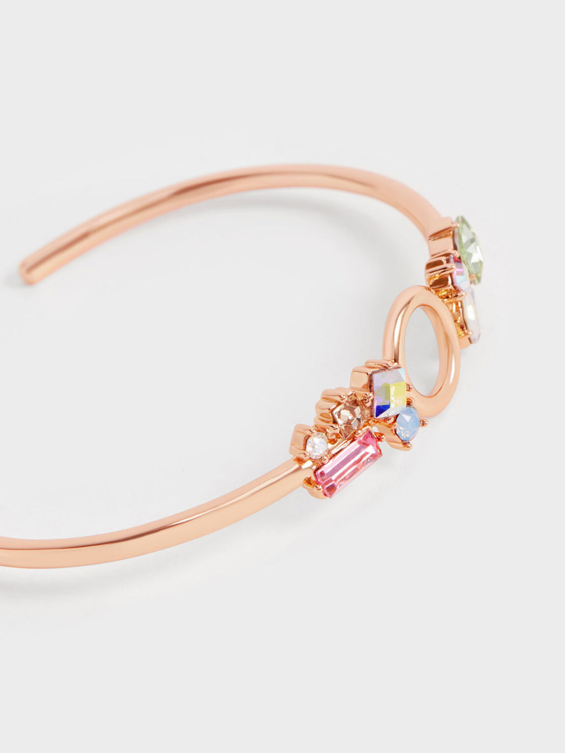 Crystal-Embellished Cuff Bracelet, Rose Gold, hi-res
