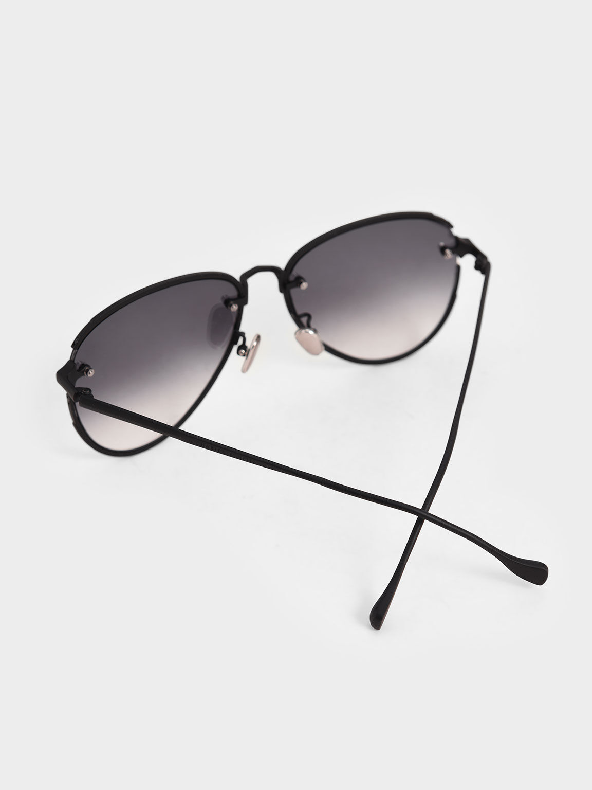 Tinted Aviator Sunglasses, Black, hi-res