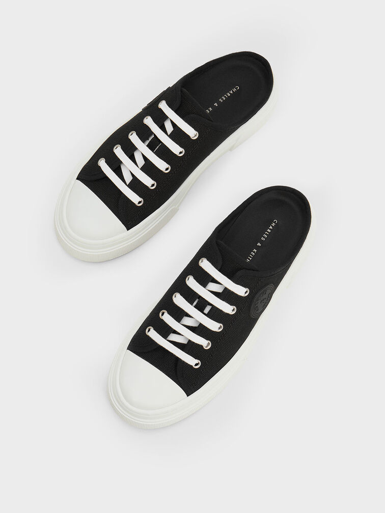 Kay Canvas Slip-On Sneakers, Black, hi-res