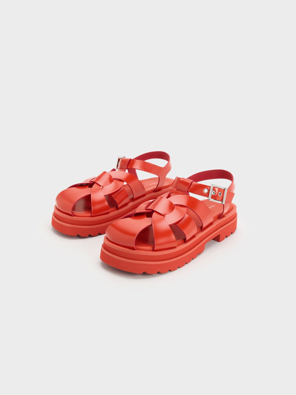 Nell Gladiator Sandals, Red, hi-res