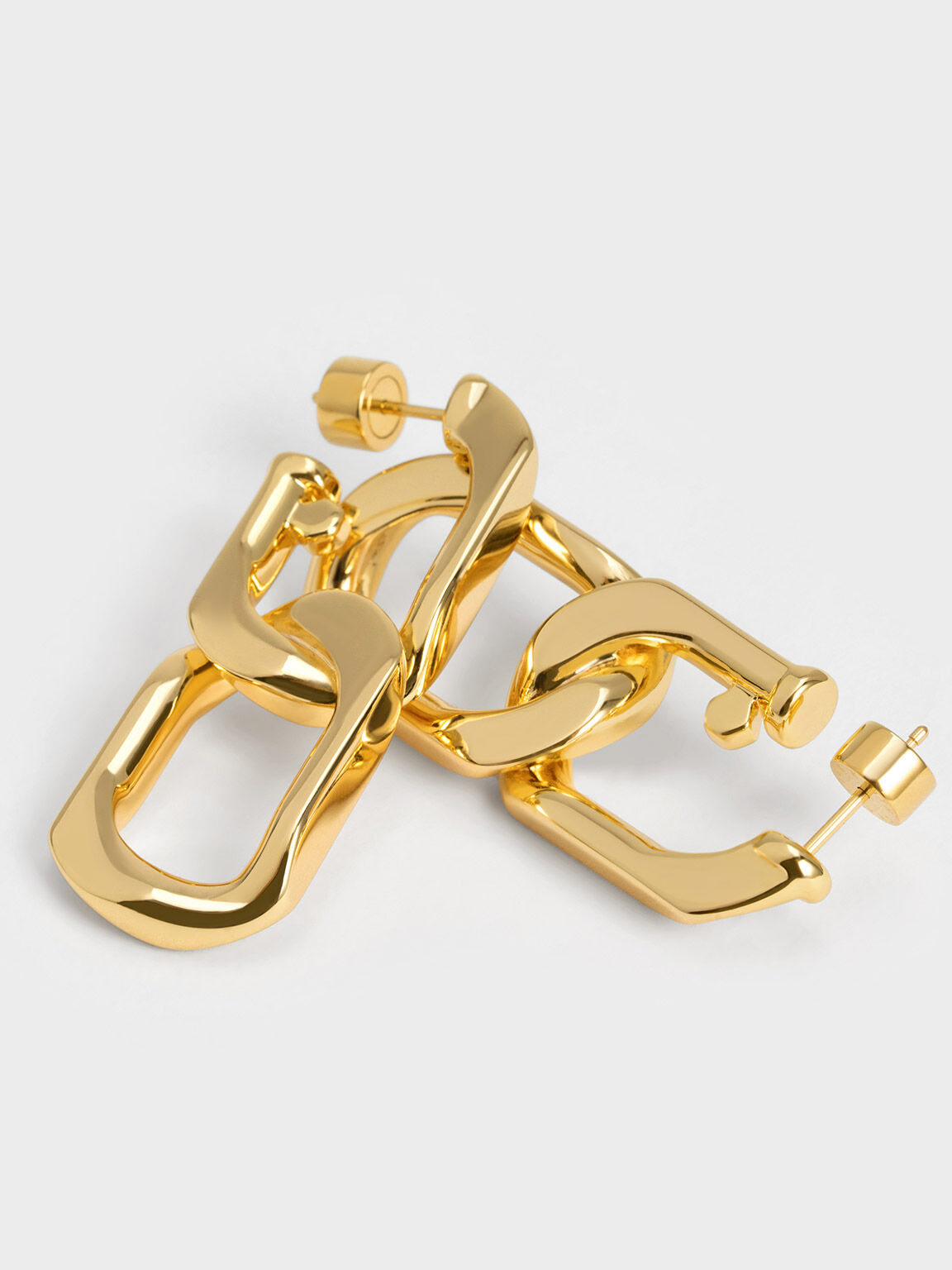 Gabine Chain-Link Drop Earrings, Gold, hi-res