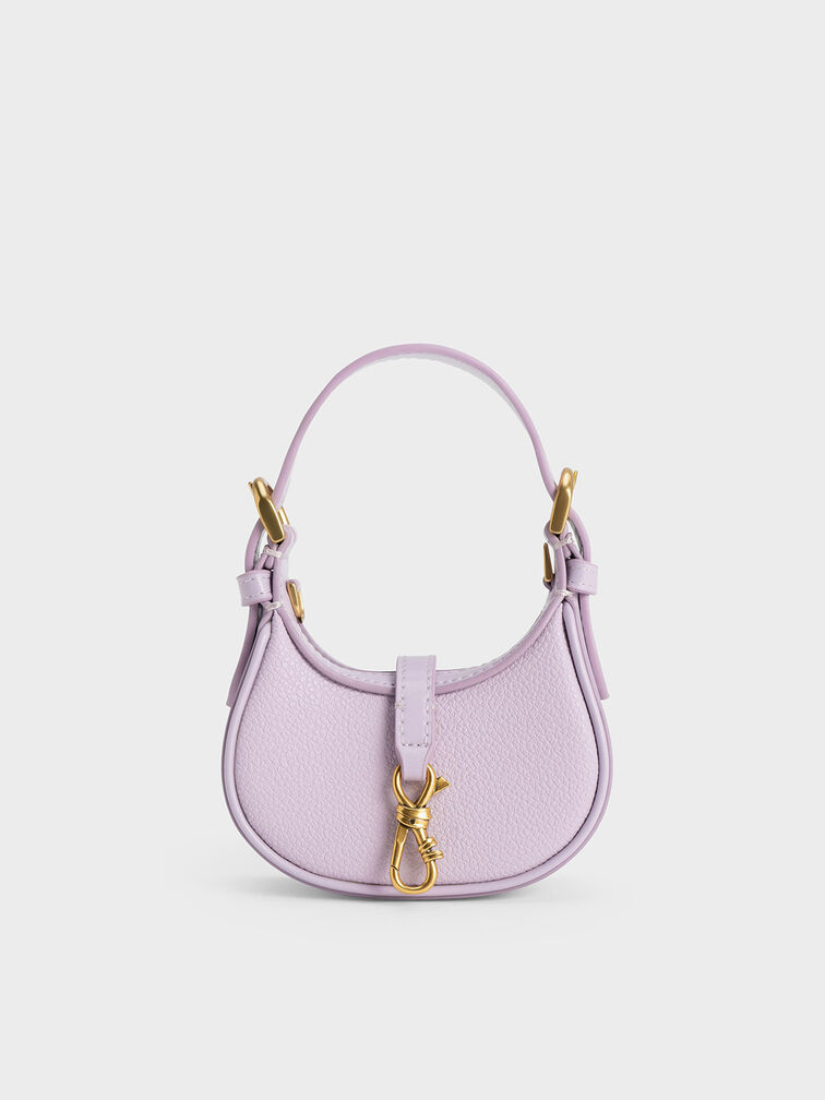 Thessaly Metallic Accent Micro Bag, Lilac, hi-res