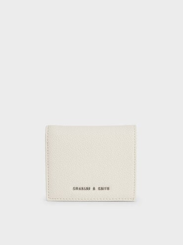 Front Flap Small Wallet, Cream, hi-res