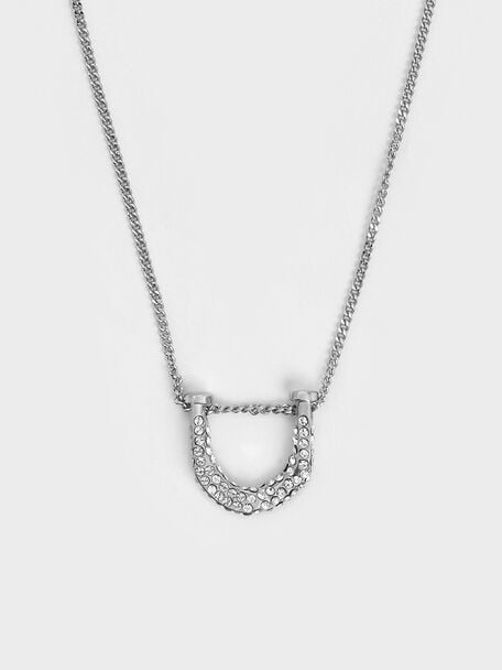 Gabine Swarovski Crystal Necklace, Silver, hi-res