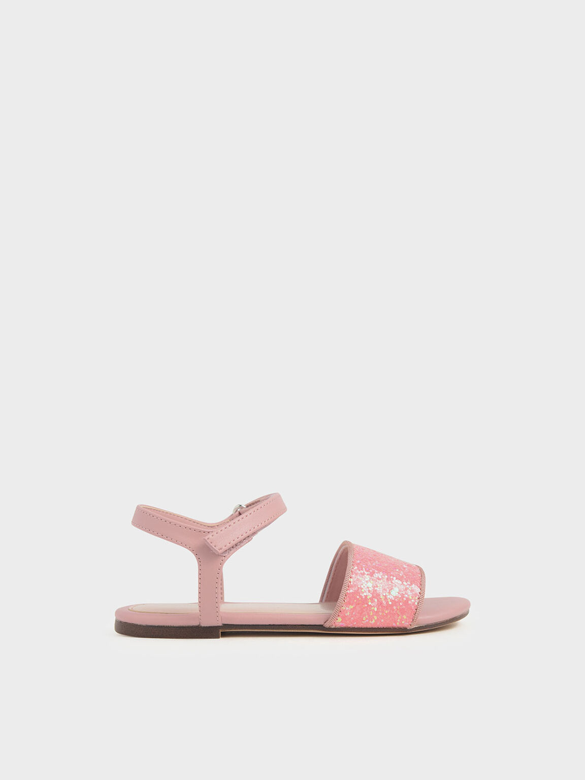Girls&apos; Glitter Sandals, Pink, hi-res