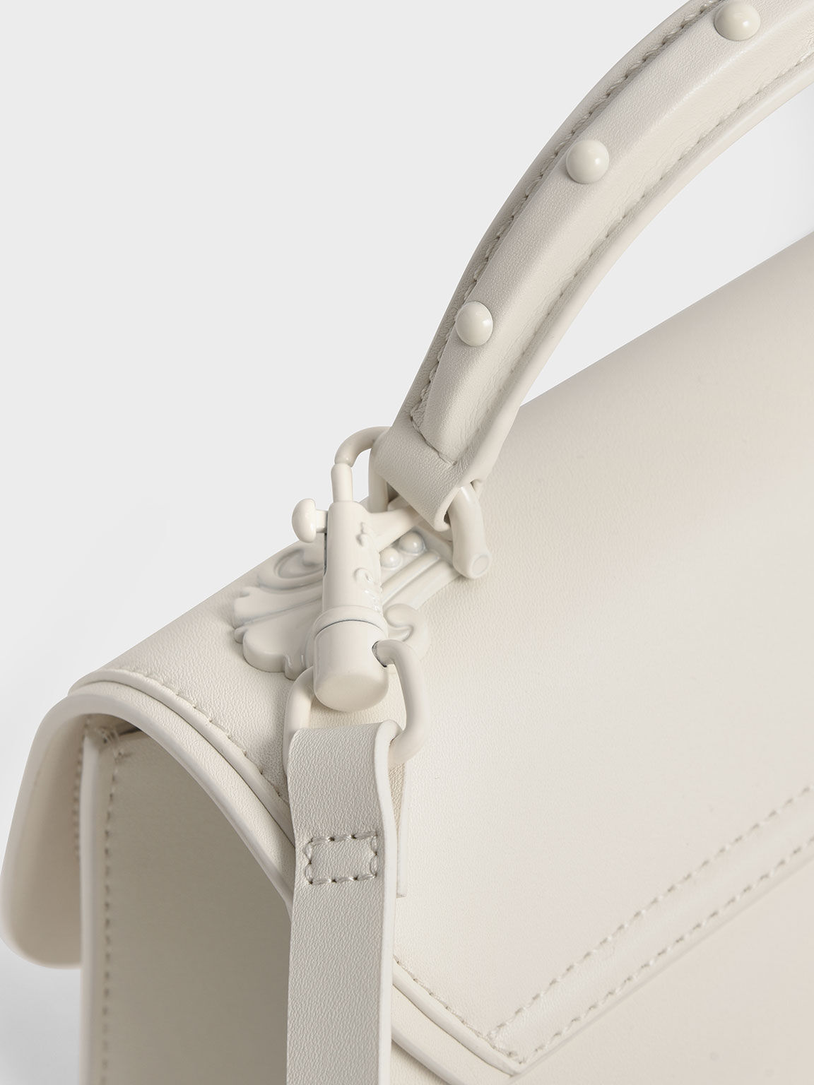 Meriah Studded Top Handle Bag, Cream, hi-res