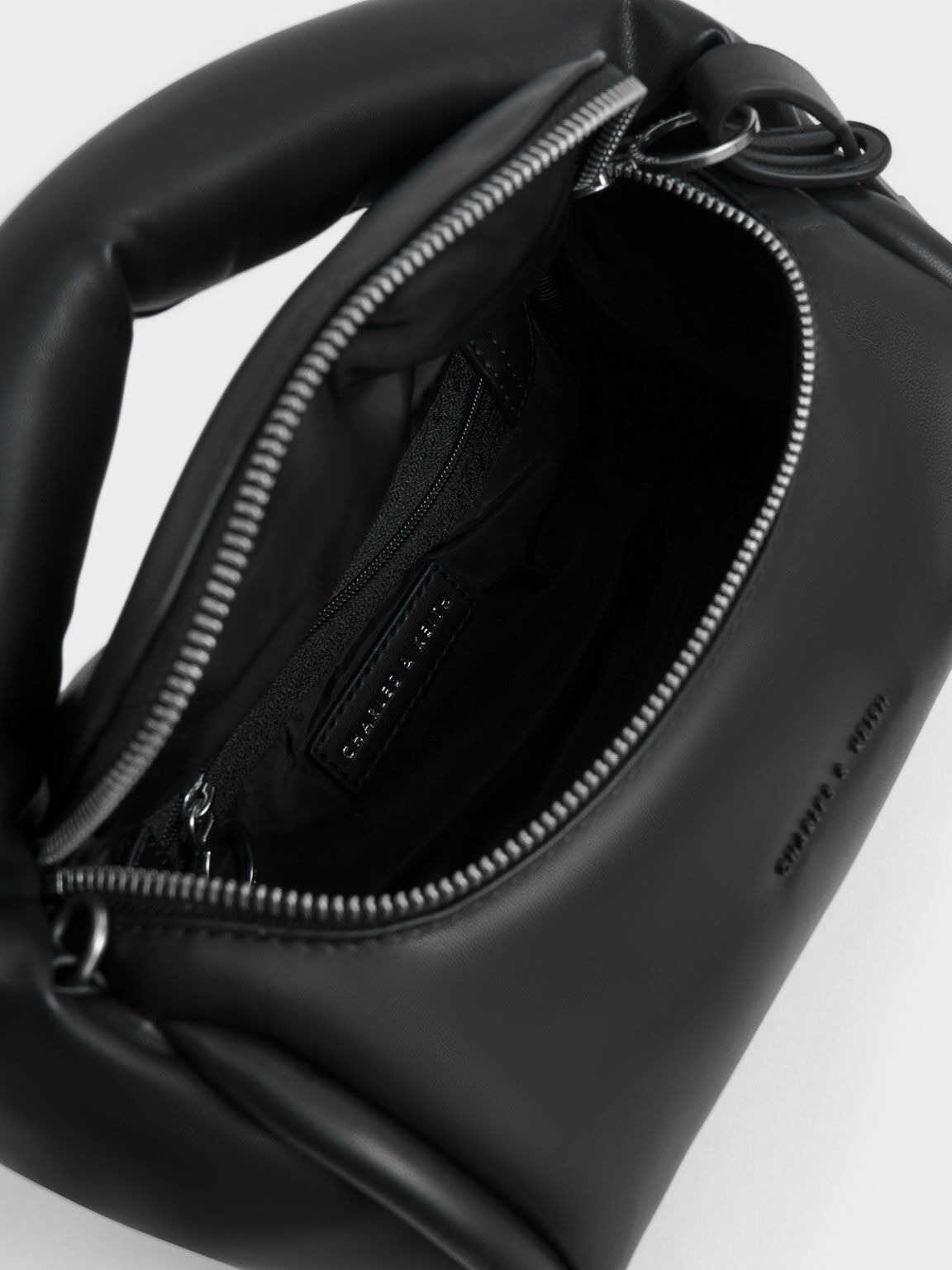 Yama Padded Cylindrical Bag, Black, hi-res