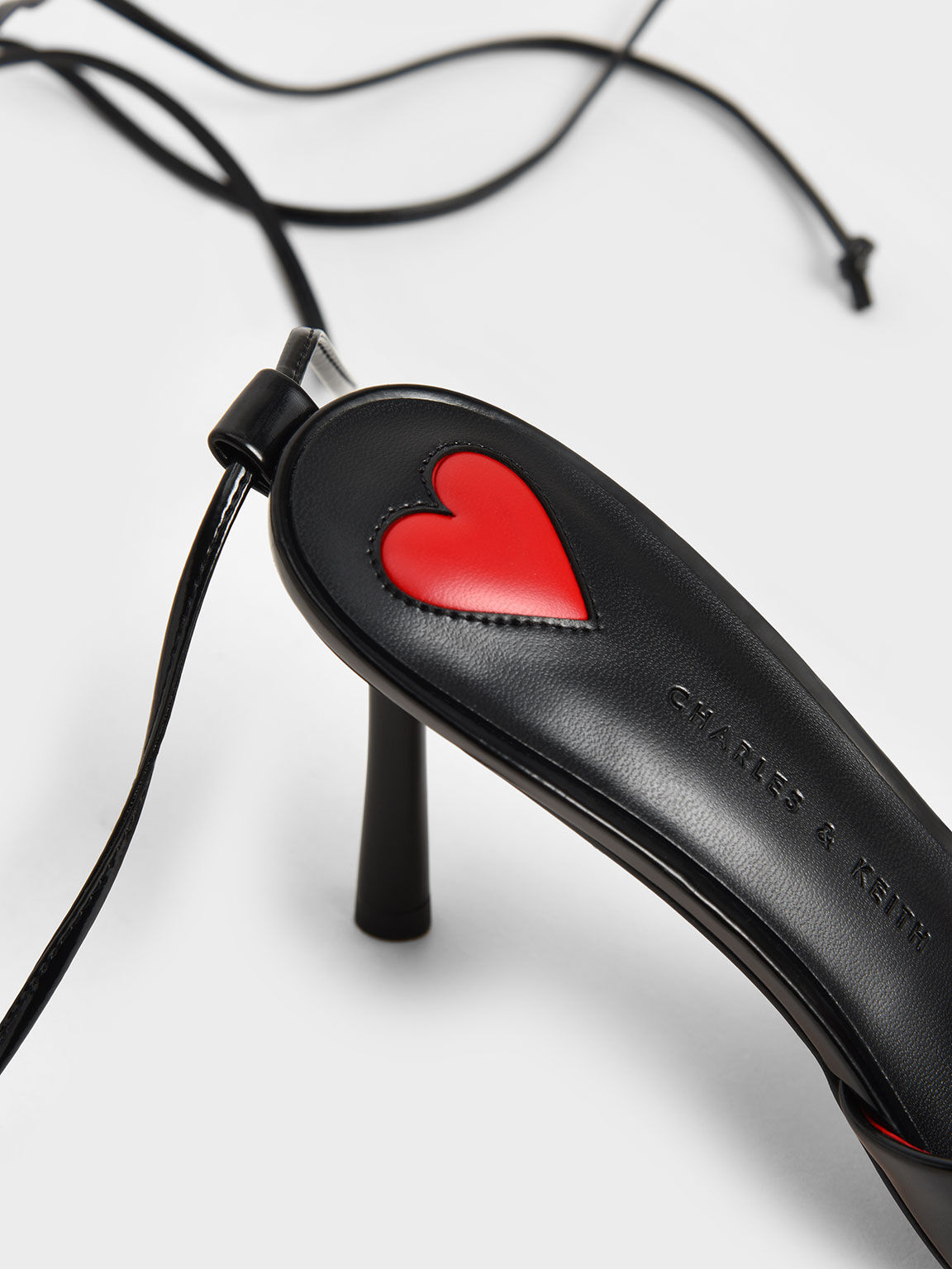 Valentine's Day Collection: Amora Heart Cut-Out Lace-Up Pumps, Black, hi-res