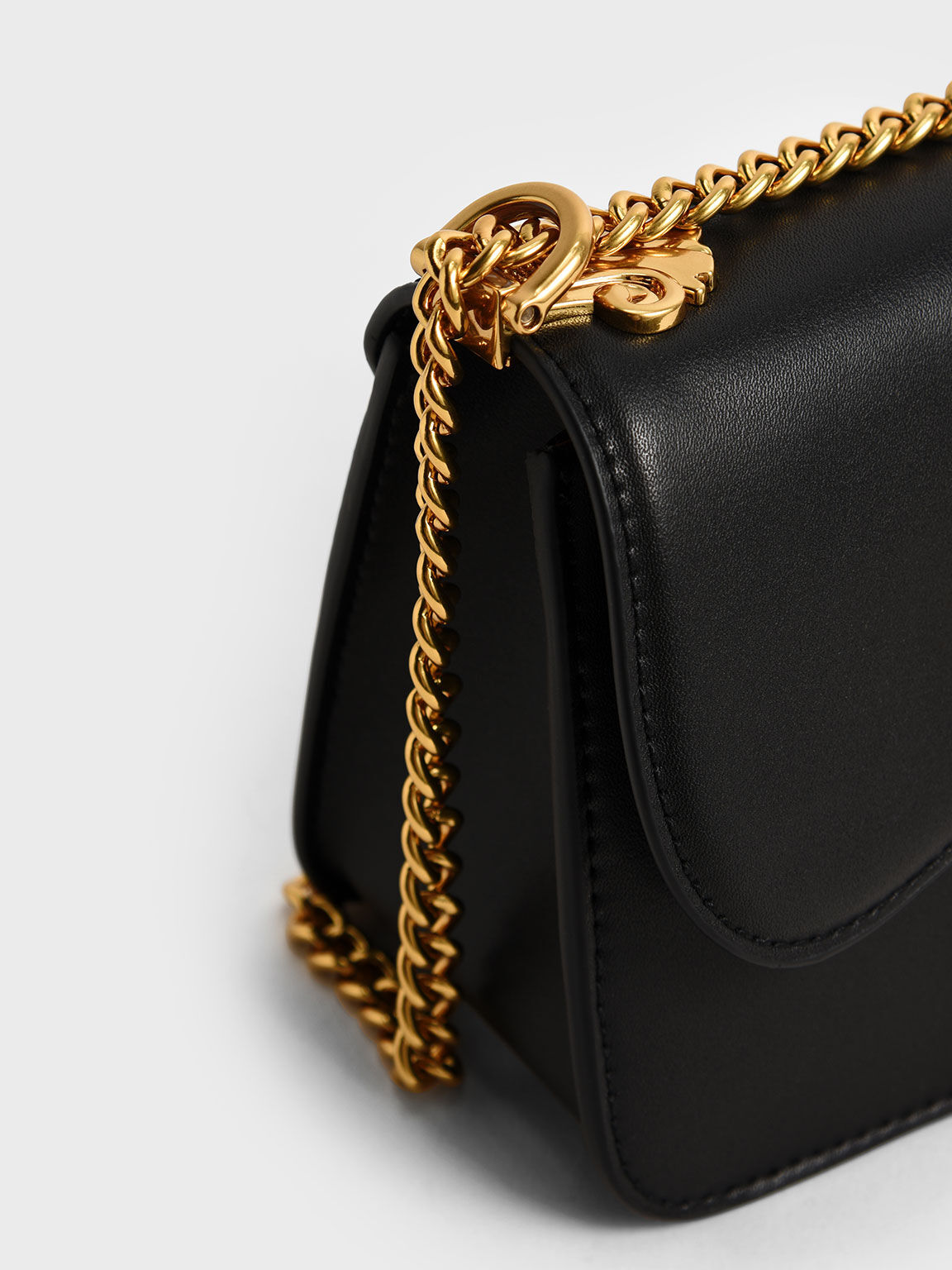 Meriah Chain Strap Crossbody Bag, Black, hi-res