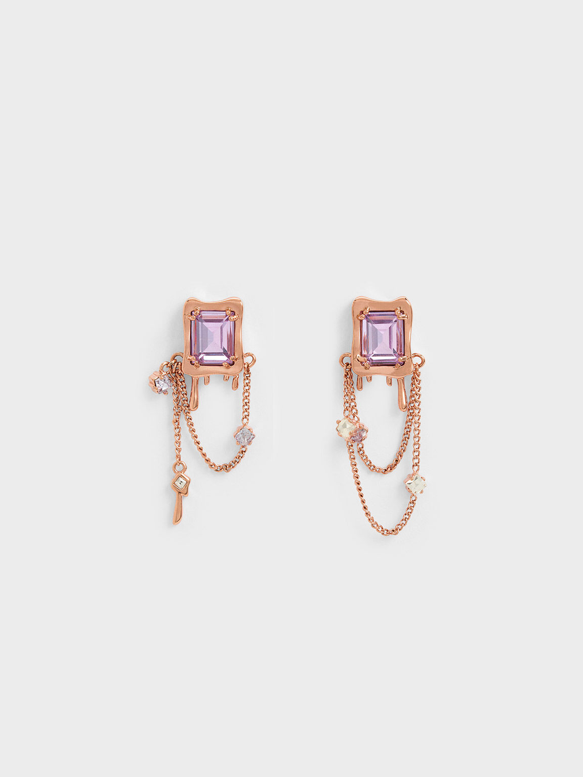 Gold Estelle Star Crystal Mismatch Drop Earrings - CHARLES & KEITH US