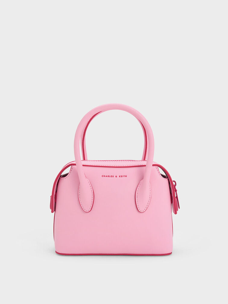 Pink Mini Double Handle Tote Bag - CHARLES & KEITH MT