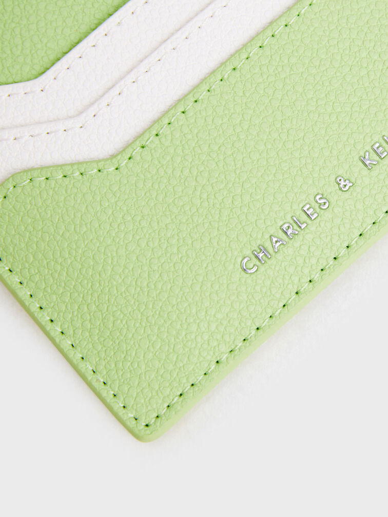 Porte-cartes multi-fentes bicolore, Vert menthe, hi-res