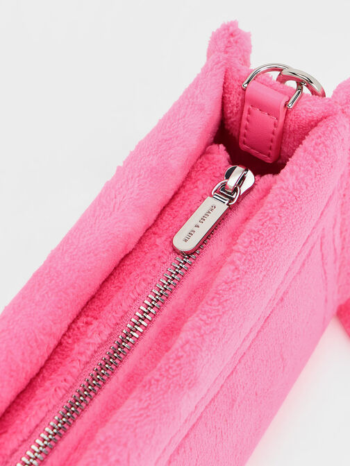 Loey Textured Shoulder Bag, Pink, hi-res