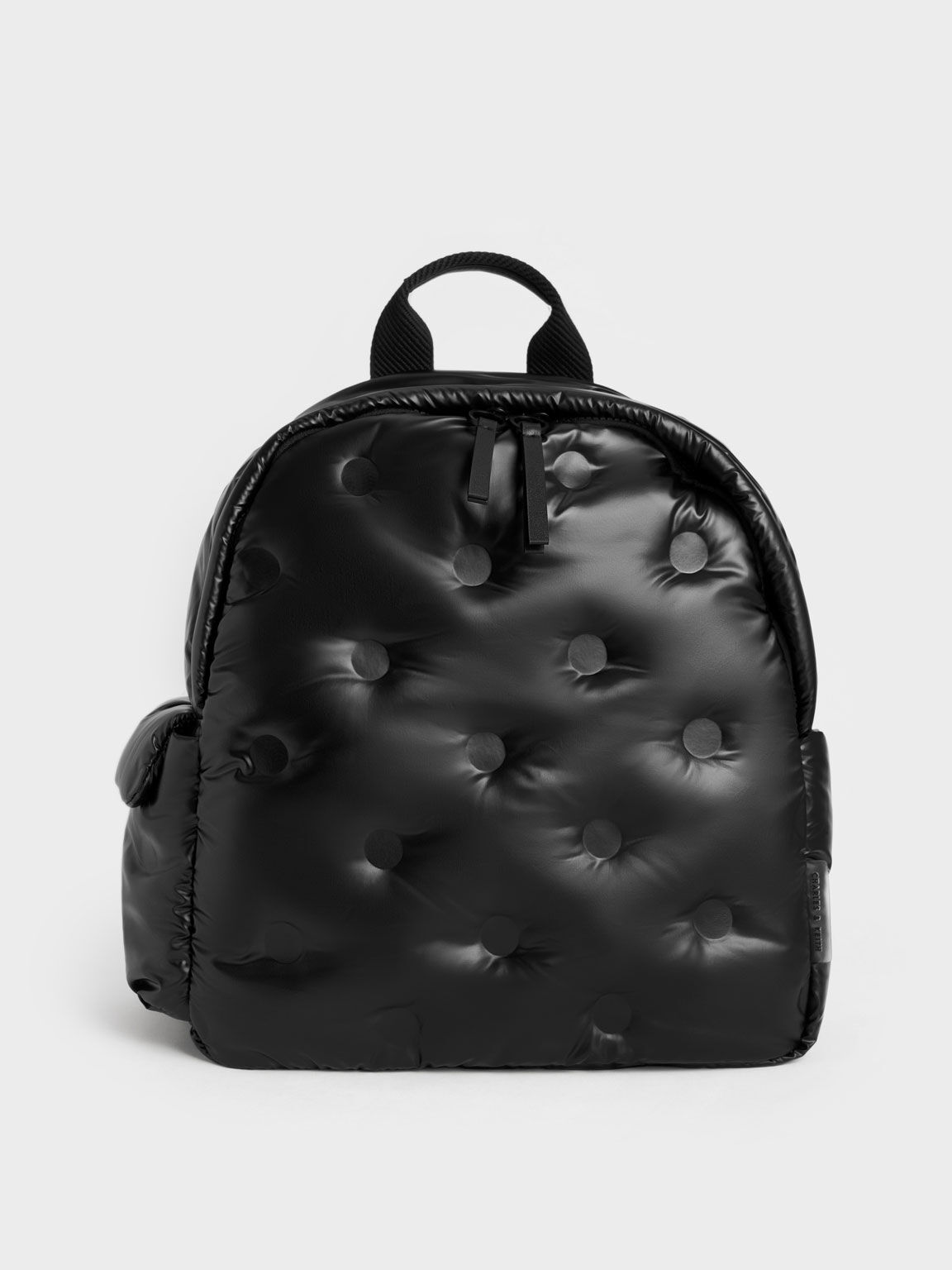 Sianna Nylon Padded Backpack, Black, hi-res