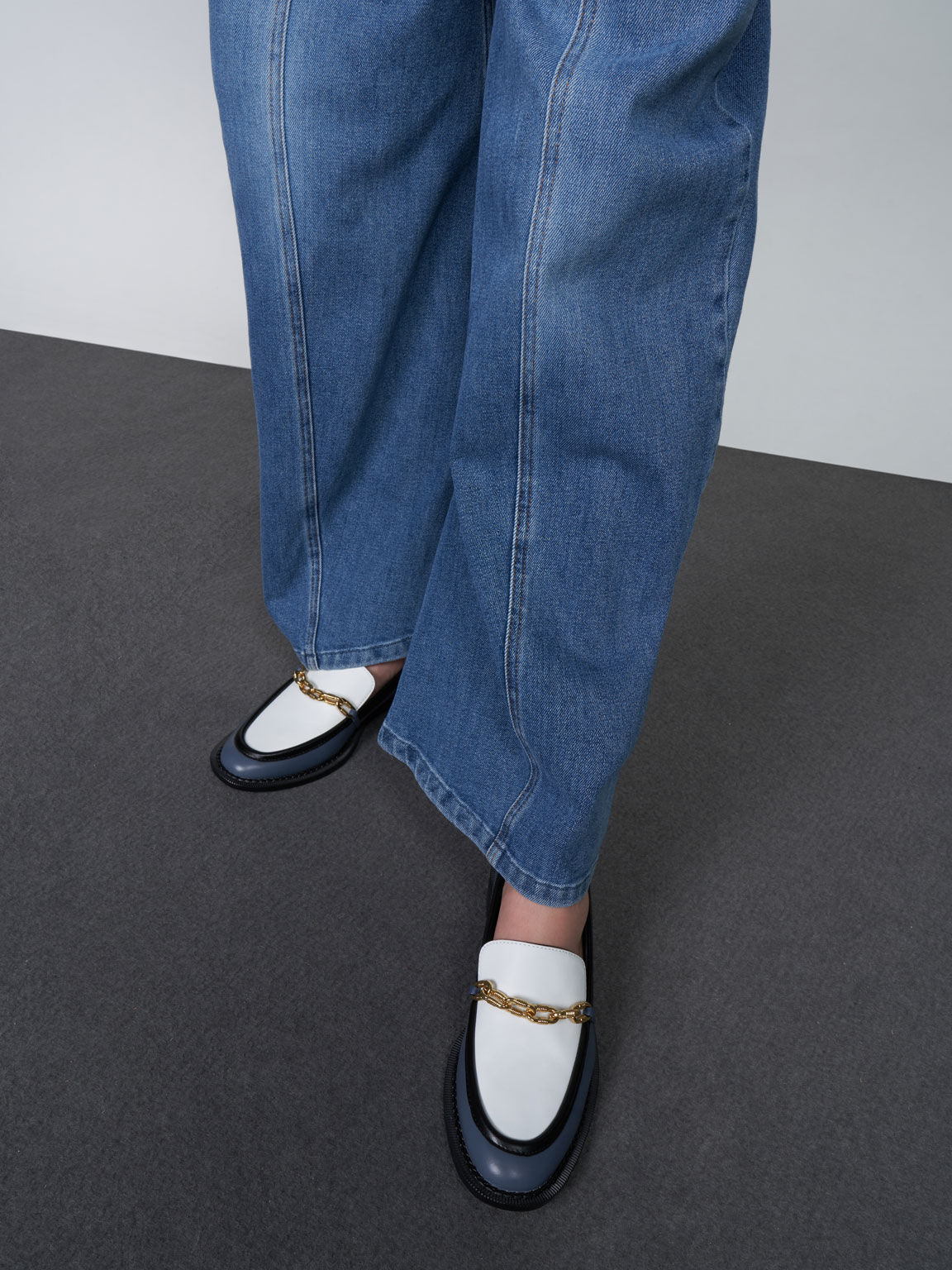 Chunky Chain Link Loafers, Multi, hi-res