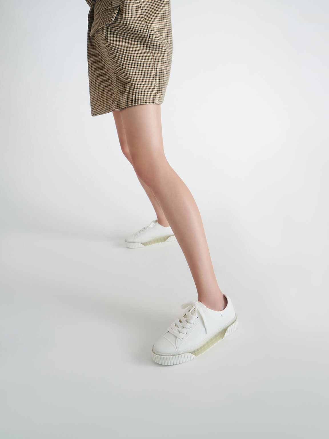 Platform Sneakers, White, hi-res