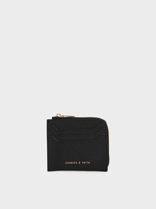 Small Zip Pouch, Black, hi-res