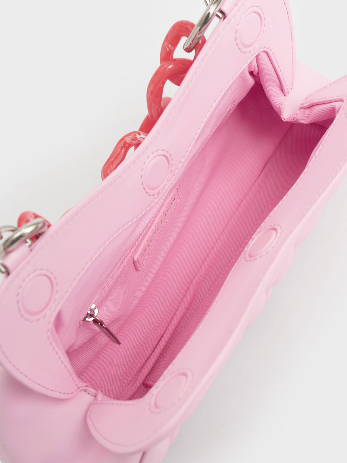 Iva Acrylic Handle Clutch, Pink, hi-res