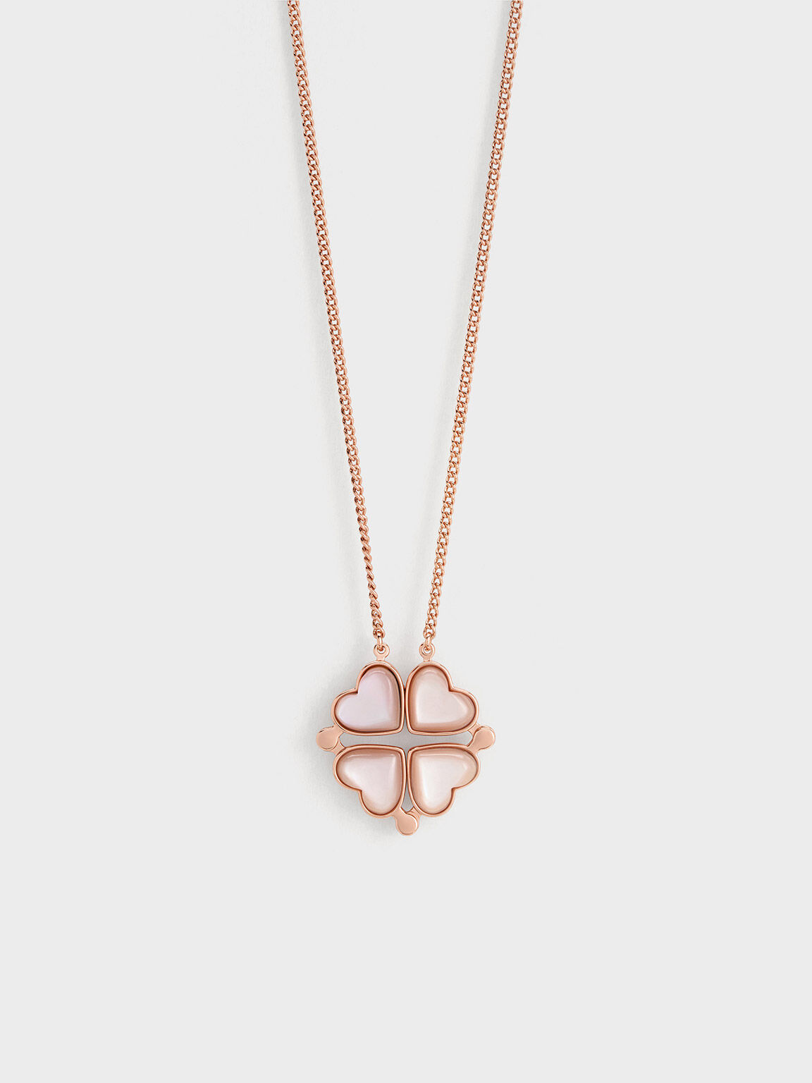1/8 CT. T.W. Diamond Heart-Shaped Four Leaf Clover Necklace in 10K Gold |  Zales Outlet