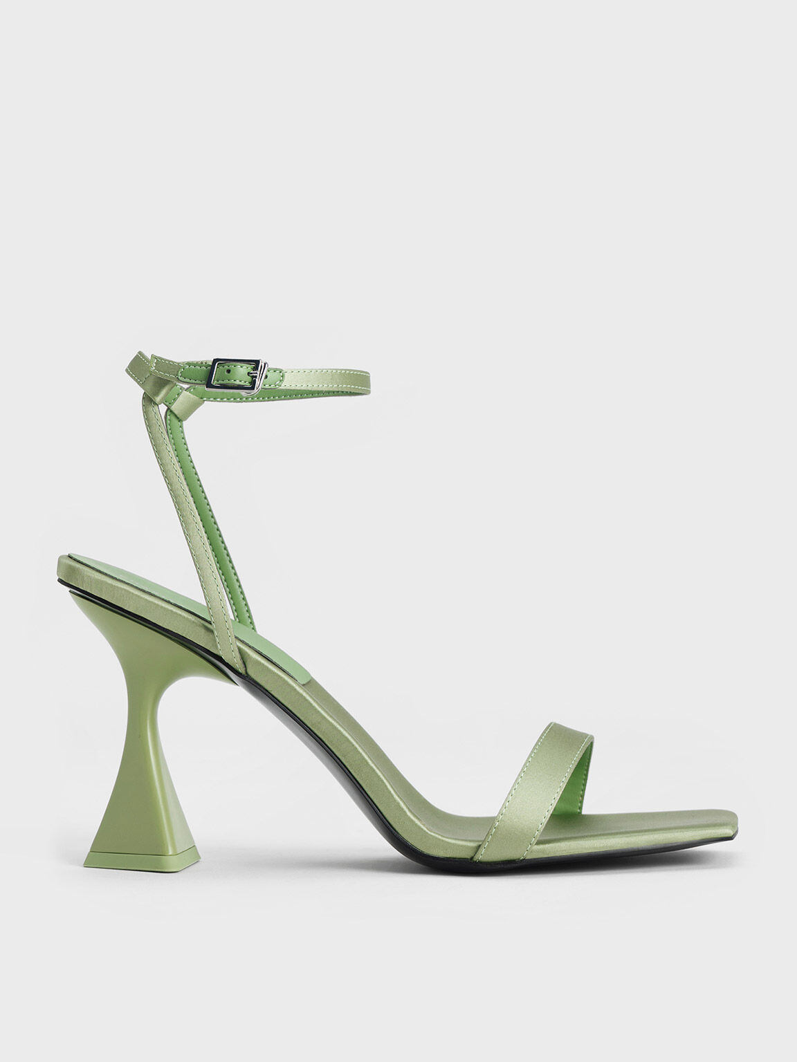 Recycled Polyester Ankle Strap Sandals, Green, hi-res