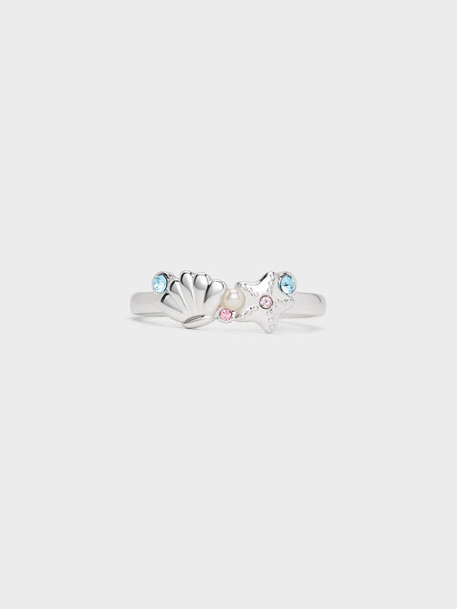 Oceana Crystal Ring, Silver, hi-res