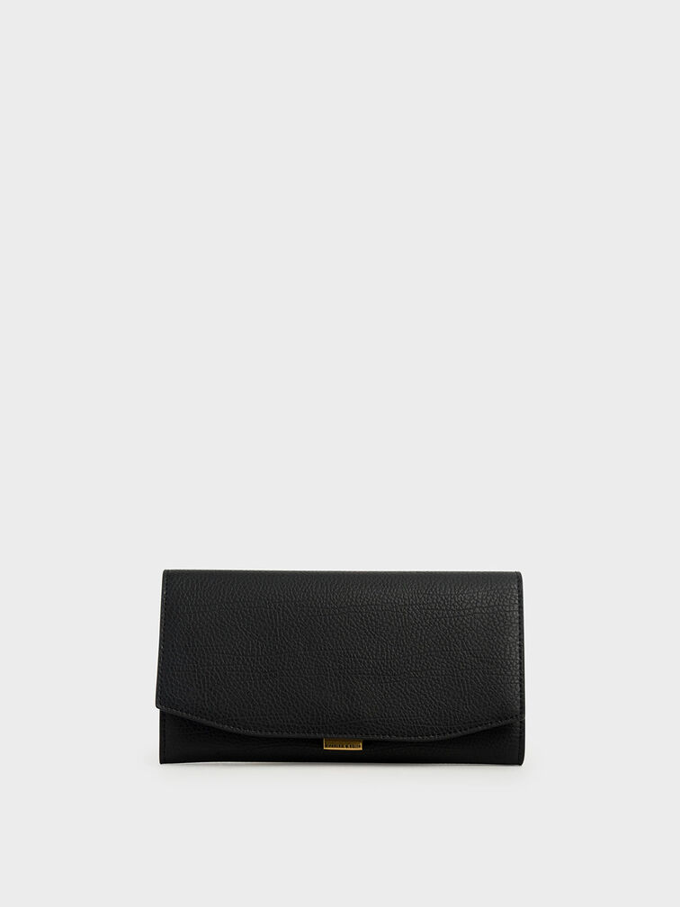 Mini Long Wallet, Black, hi-res