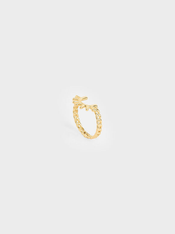Chain Link Ring, Gold, hi-res