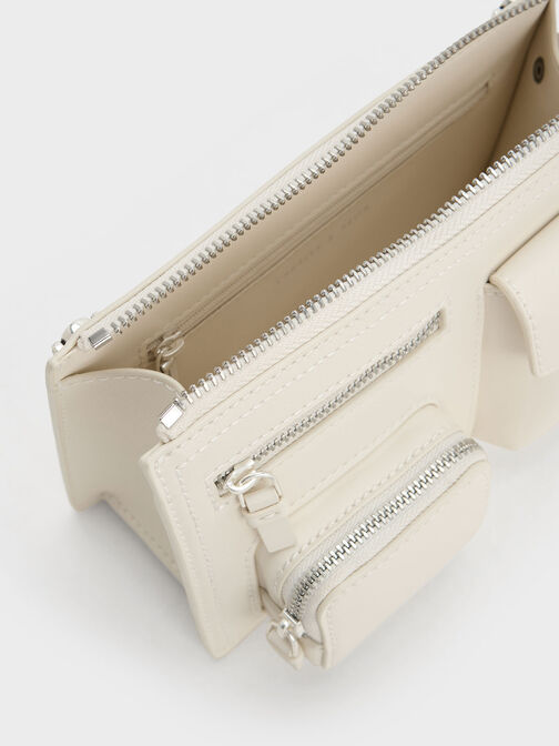 Austen Multi-Pocket Shoulder Bag, Cream, hi-res