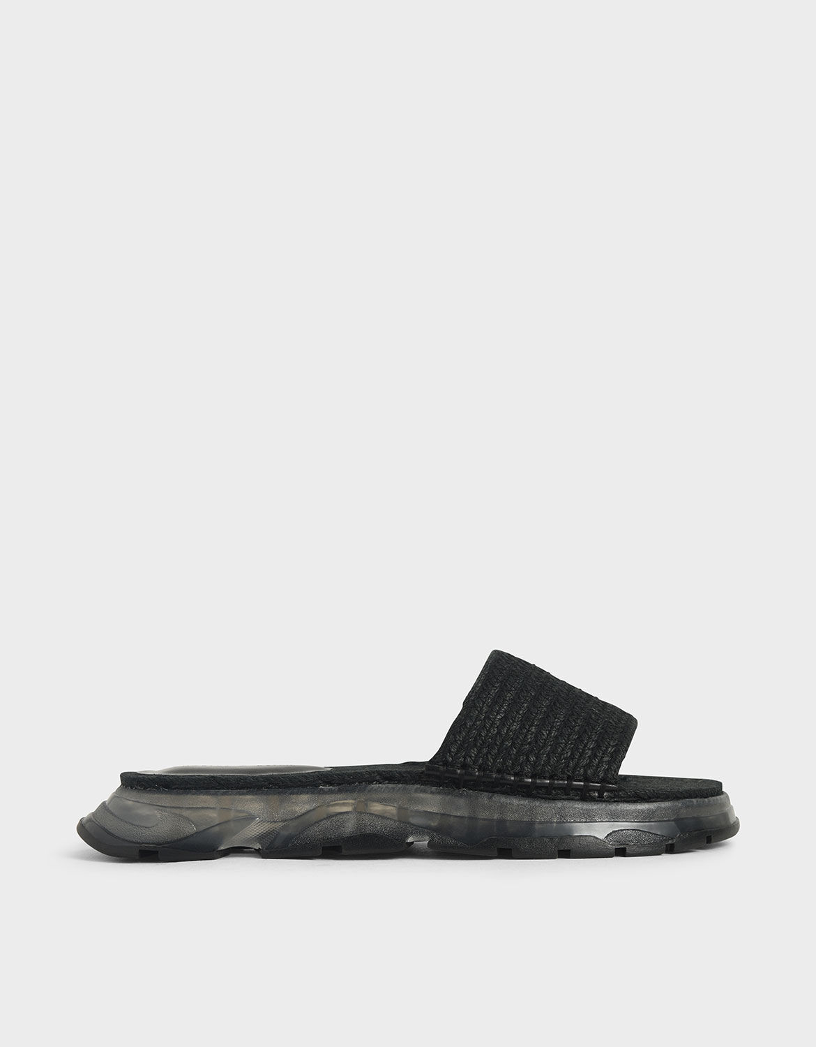 espadrille flatform sandals black