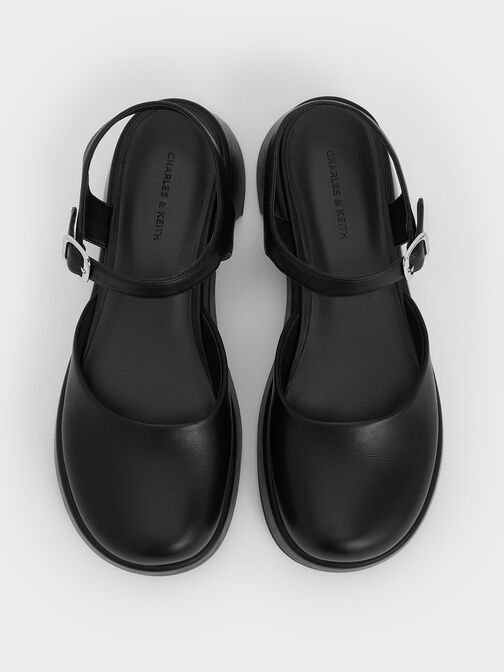 Zapatos Nerina de plataforma con correa al tobillo, Negro, hi-res