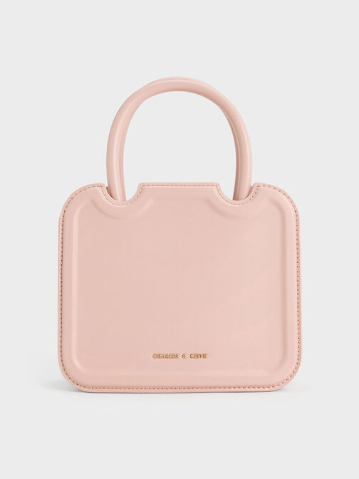 Perline Sculptural Top Handle Bag, Pink, hi-res