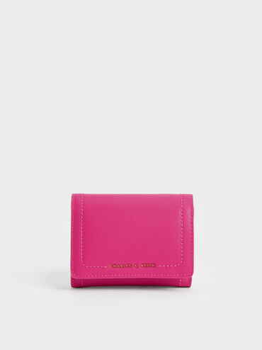 Sonnet Snap-Button Small Wallet, Fuchsia, hi-res